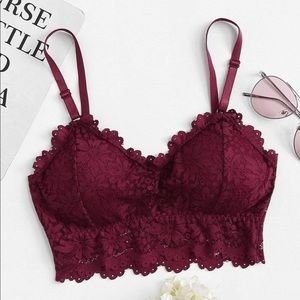 💄burgundy bralette (padded)💄